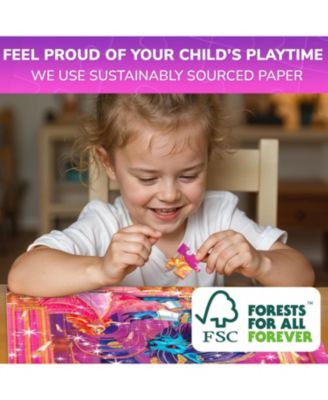 4x60 Pcs Puzzles with Glitter Effect  for Kids 4-6