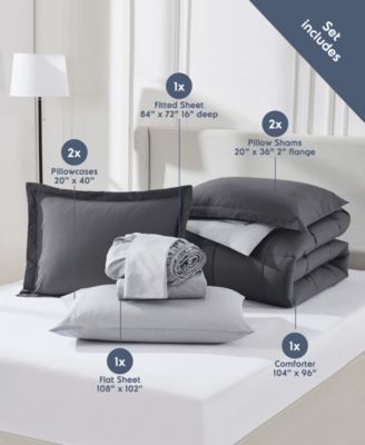 Nestl Luxury Soft Reversible 7-Pc. Comforter Set, California King