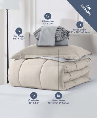 Luxury Soft Reversible 5-Pc. Comforter Set, Twin XL