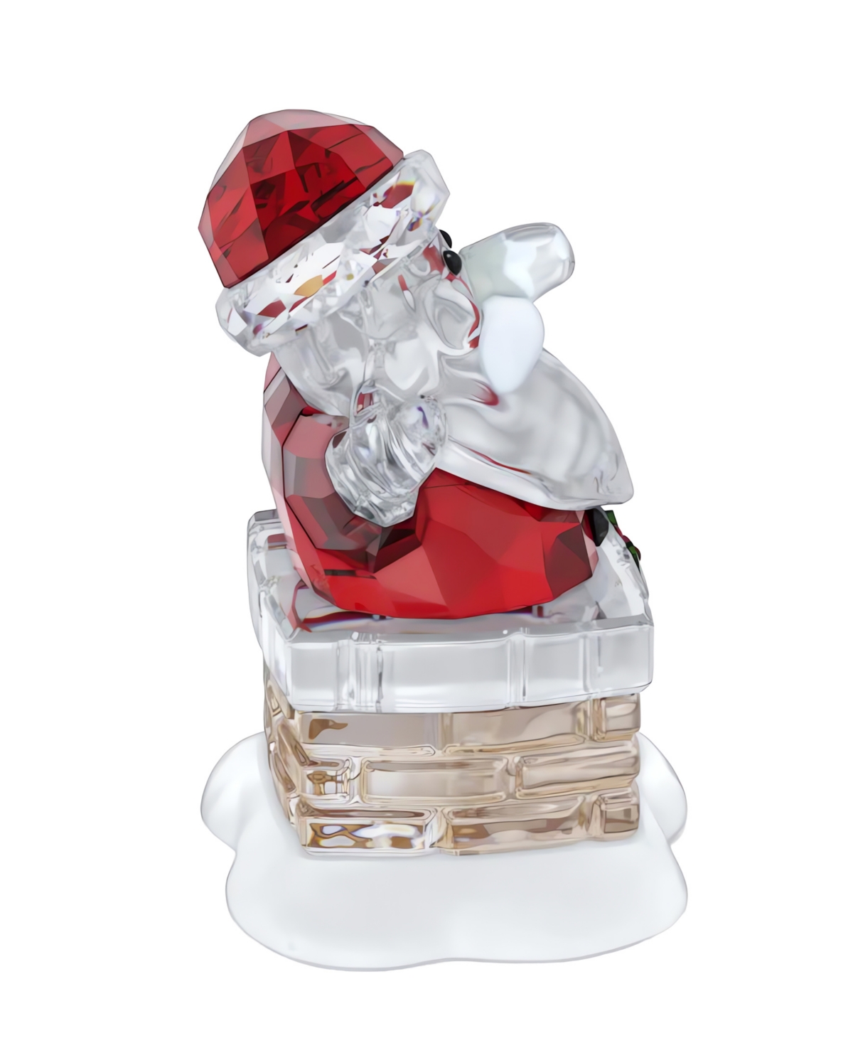 Swarovski Holiday Cheers Santa Claus And Chimney Figurine In Multi