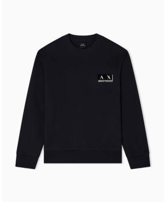 Men's Gold Logo Center Chest Graphic Crewneck Sweatshirt