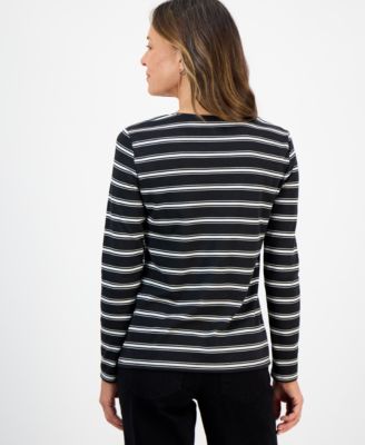 Petite Printed Long Sleeve Top