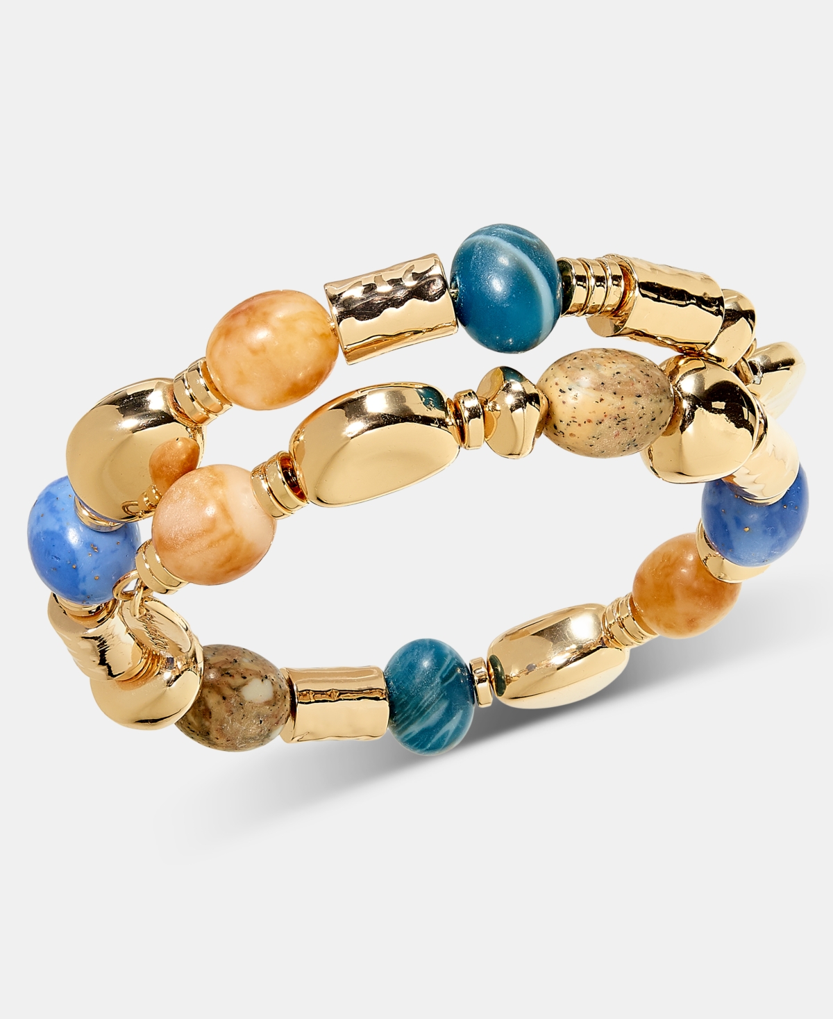 Style & Co Beaded Coil Bracelet, Macy's Exclusive In Gold