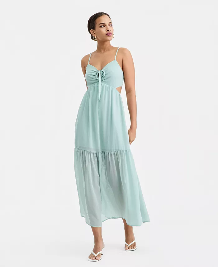 Women's V-Neck Sleeveless Midi Dress