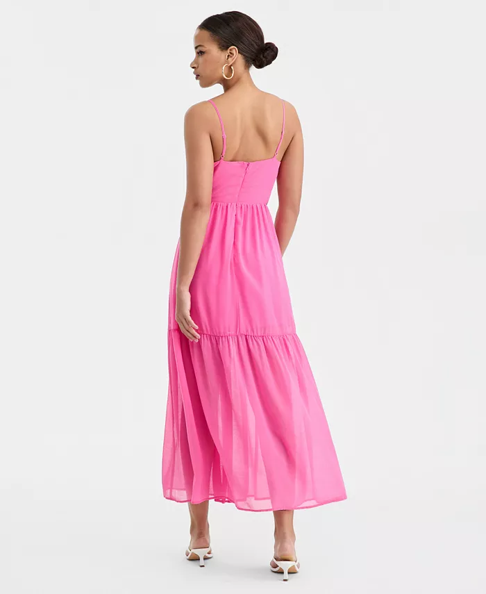 Women's V-Neck Sleeveless Midi Dress - thumbnail 7