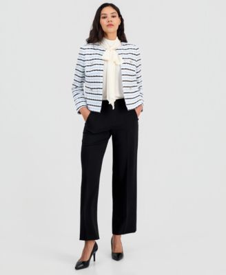 Women's Tweed Kissing-Front Cropped Jacket