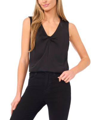 Women's Twist V-Neck Sleeveless Top