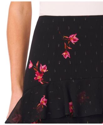 Women's Tiered Ruffle Flounce Midi Skirt