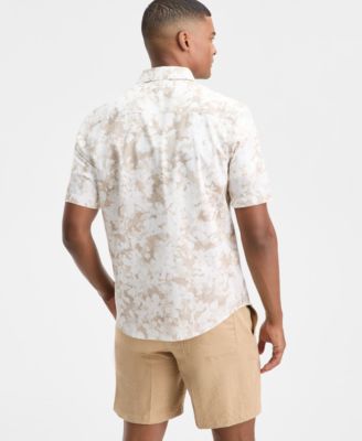 Men's Short-Sleeve Layered Botanical Shirt, Macy's Exclusive