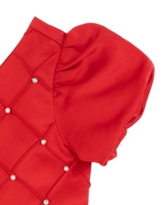 Girls' 2T-6X Embellished Short Sleeve Dress