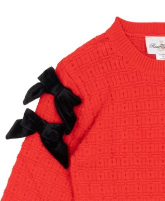 Girls' 4T-6X Textured Sweater and Flare Pants, 2-Piece Set