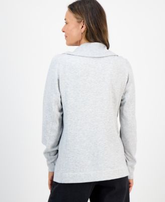 Petite Full-Zip Tunic Sweatshirt, Macy's Exclusive