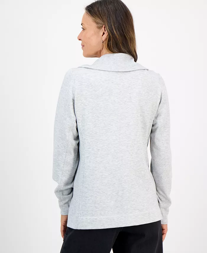 Petite Full-Zip Tunic Sweatshirt - thumbnail 10