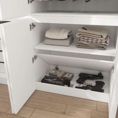 8-Door 3-Drawer Bedroom Armoire with Adjustable Shelves,Hidden Storage Compartments,Wardrobe