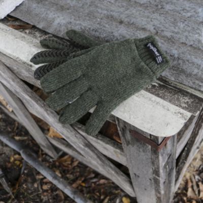 Men's Fleece Lined Insulated Wool Grip Gloves
