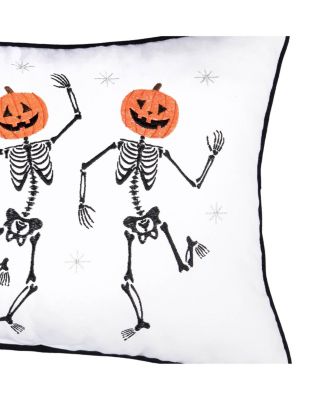 Pumpkin skeletion Trio Throw Pillow, 14" x 22"
