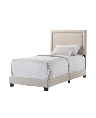 Zion Twin UPH Bed in Zion Fog Fabric