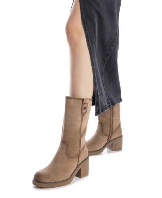 Women's Suede Heeled Booties Refresh Collection By XTI