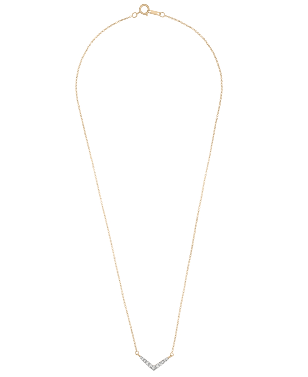 Wrapped Diamond Necklace (1/6 Ct. T.w.) In 10k Yellow Gold, Macy's Exclusive In Gold