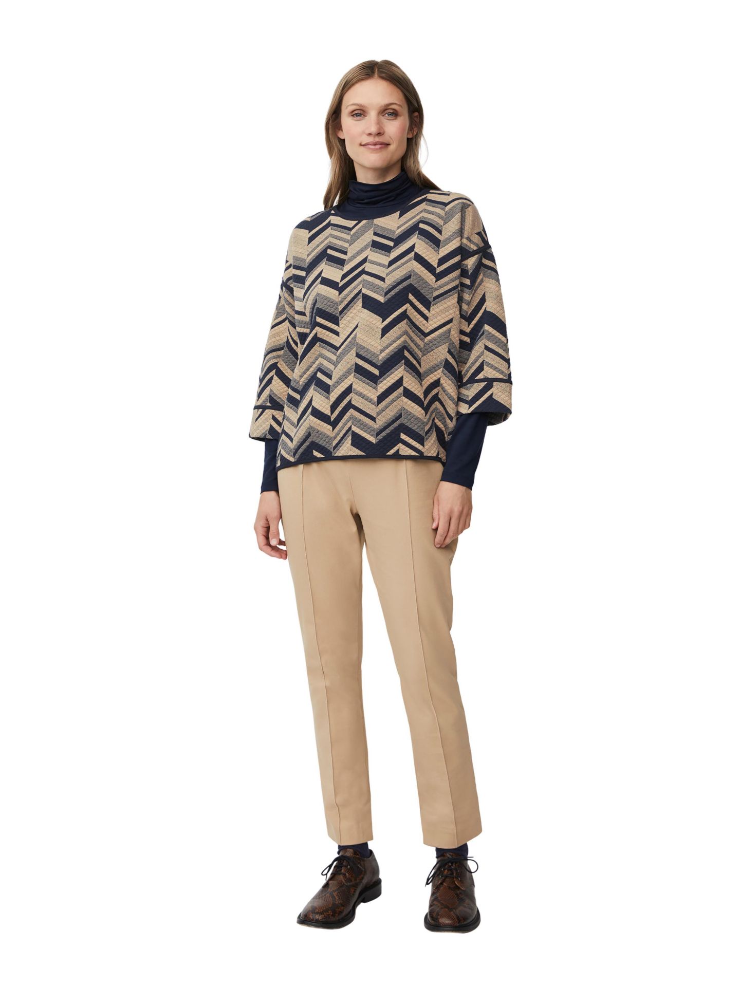 Женская блузка Masai Copenhagen MaBriella 3/4 Sleeve Round Neck, цвет: Travertine — фото 4