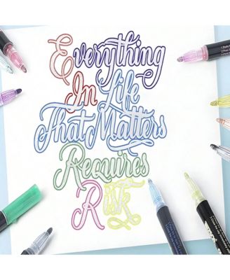 36 Colors Double Line Outline Pens,Self-Outline Metallic Markers Glitter Writing Drawing Pens For Card Writing, DIY Art Crafts Back To School