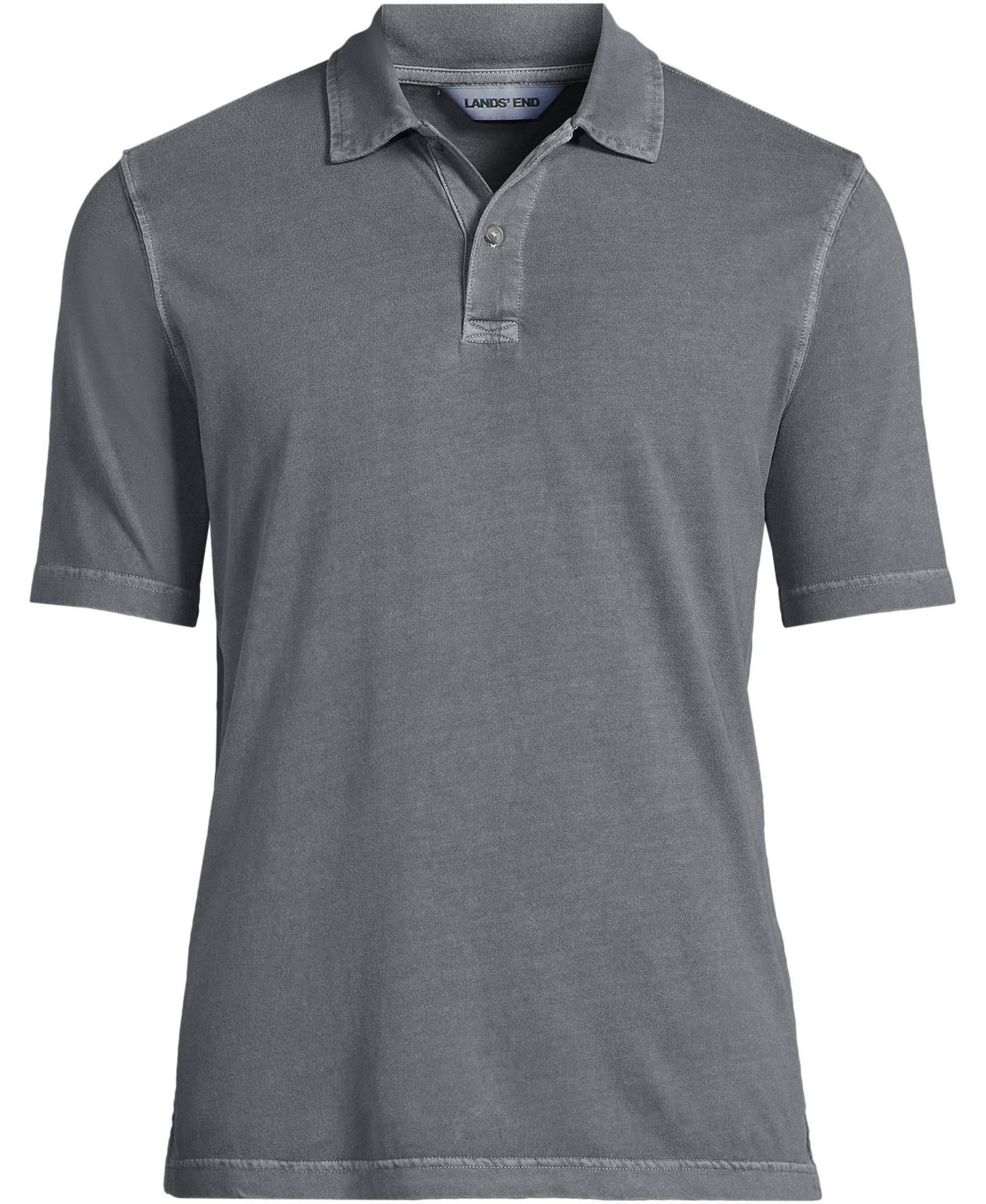 Мужское поло Lands' End Short Sleeve Sun Faded Super T Polo, цвет: Серый небесно-голубой — фото 3