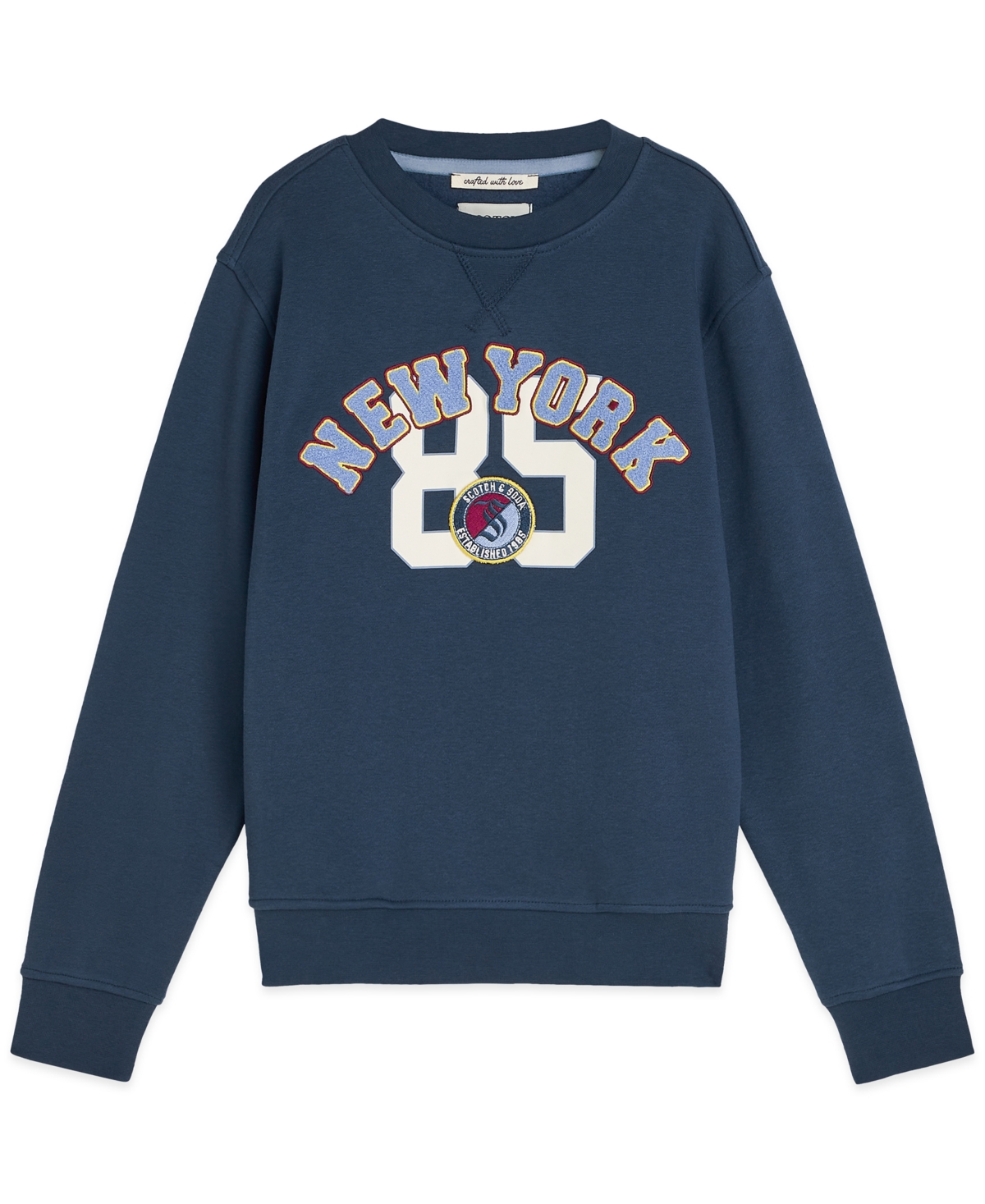 Scotch & Soda Boys 8-14 Graphic Crewneck Sweatshirt In Blue