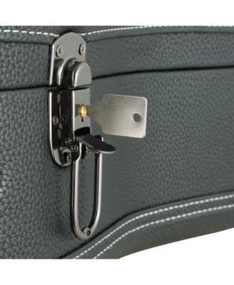 Ultralight EPP Acoustic Guitar Case with Headstock Protector 40/41 Inch Hard Shell Carrying Case with Shoulder Straps for Gig Travel Black