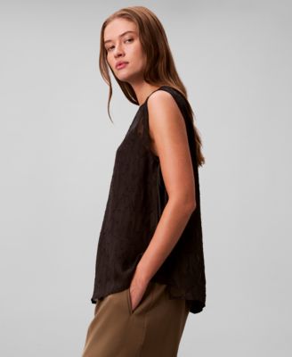 Women's Sleeveless Burnout Blouse