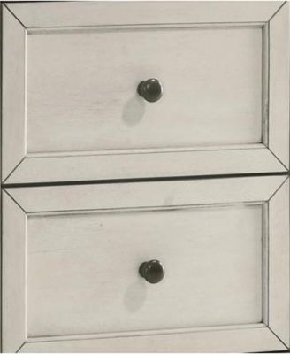 Nightstand, 2 Drawer in Rustic White