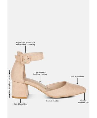 Womens Stroot Mid Block Heel Sandals