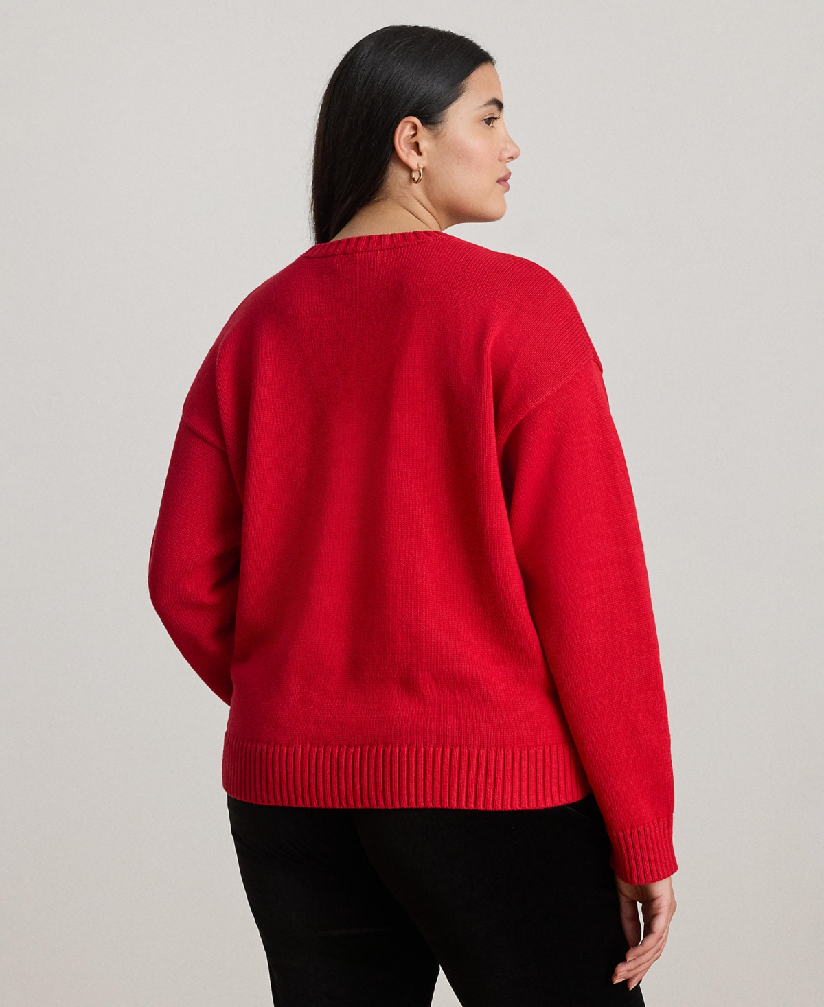 Ralph Lauren Intarsia-knit Foxhound Cotton Sweater