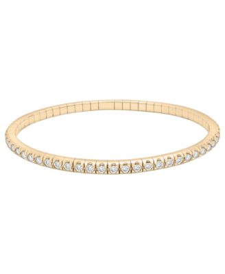 Macy's - Diamond Stretchy Bangle Bracelet (1 ct. t.w.) in 14K Yellow Gold