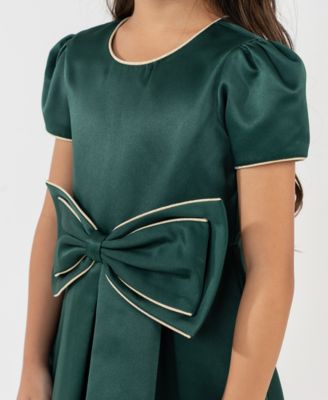 Girls' 2T-6X Bow Detail Dress