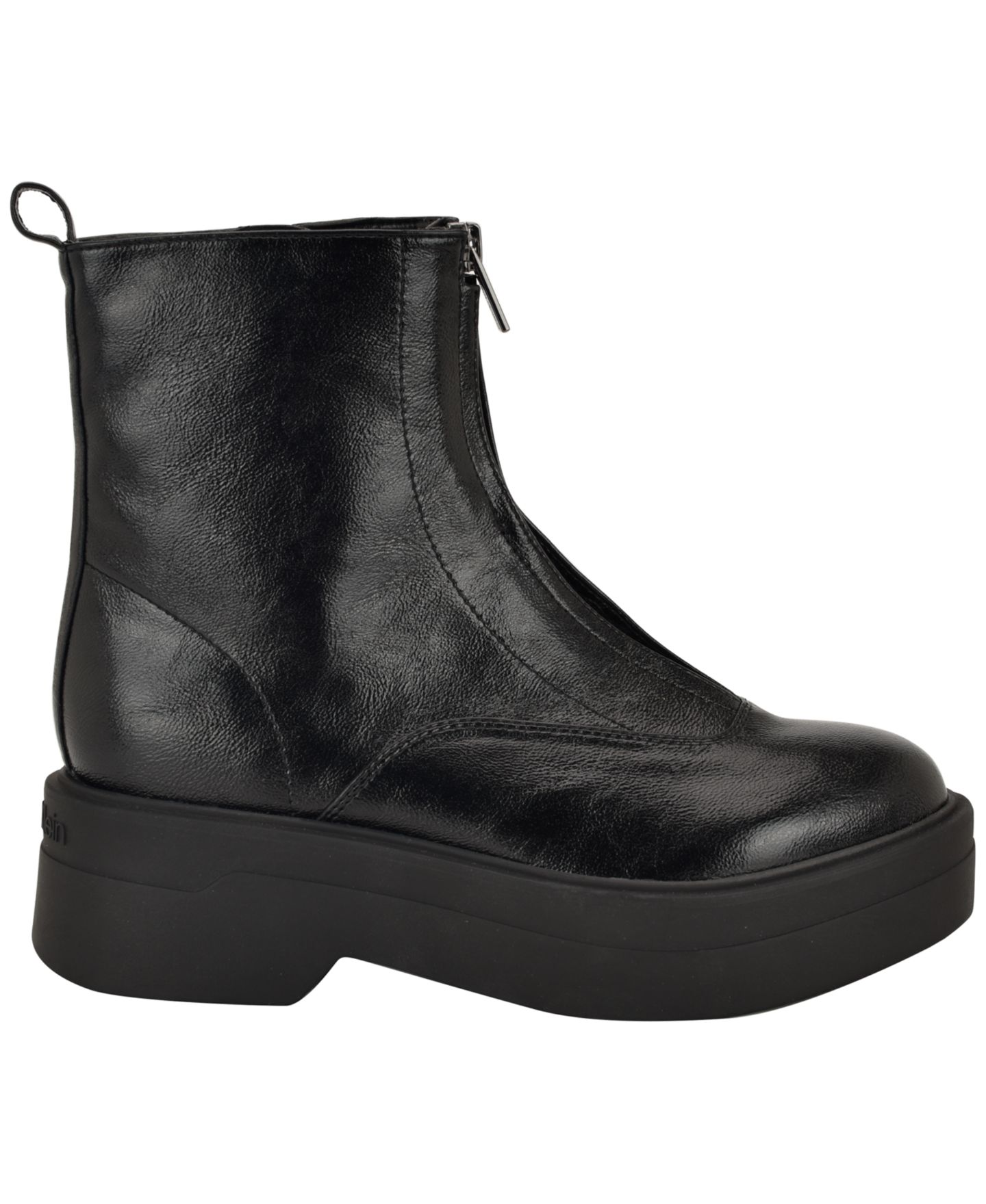 Женские ботинки Calvin Klein Rivin Front Zip Platform Booties, цвет: Чёрный гладкий — фото 2
