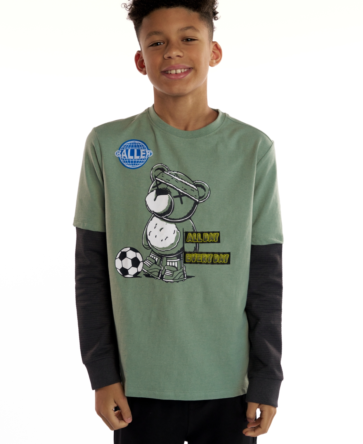 Sovereign Code Boys 5-20 Harper Twofer Graphic Print Layered T-Shirt