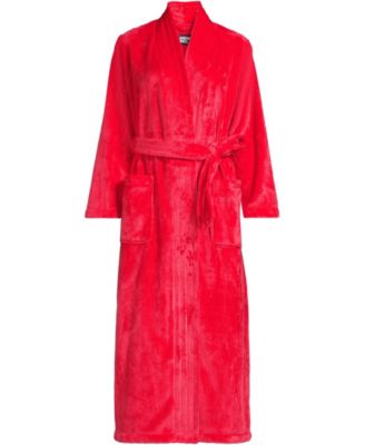 Lands' End Plus Size Cozy Plush Long Wrap Robe