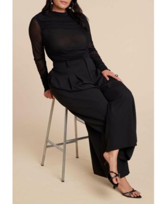 Women's Shirred Sheer Top