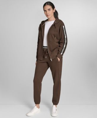 Women's Fleece Logo Tape Hoodie Jacket