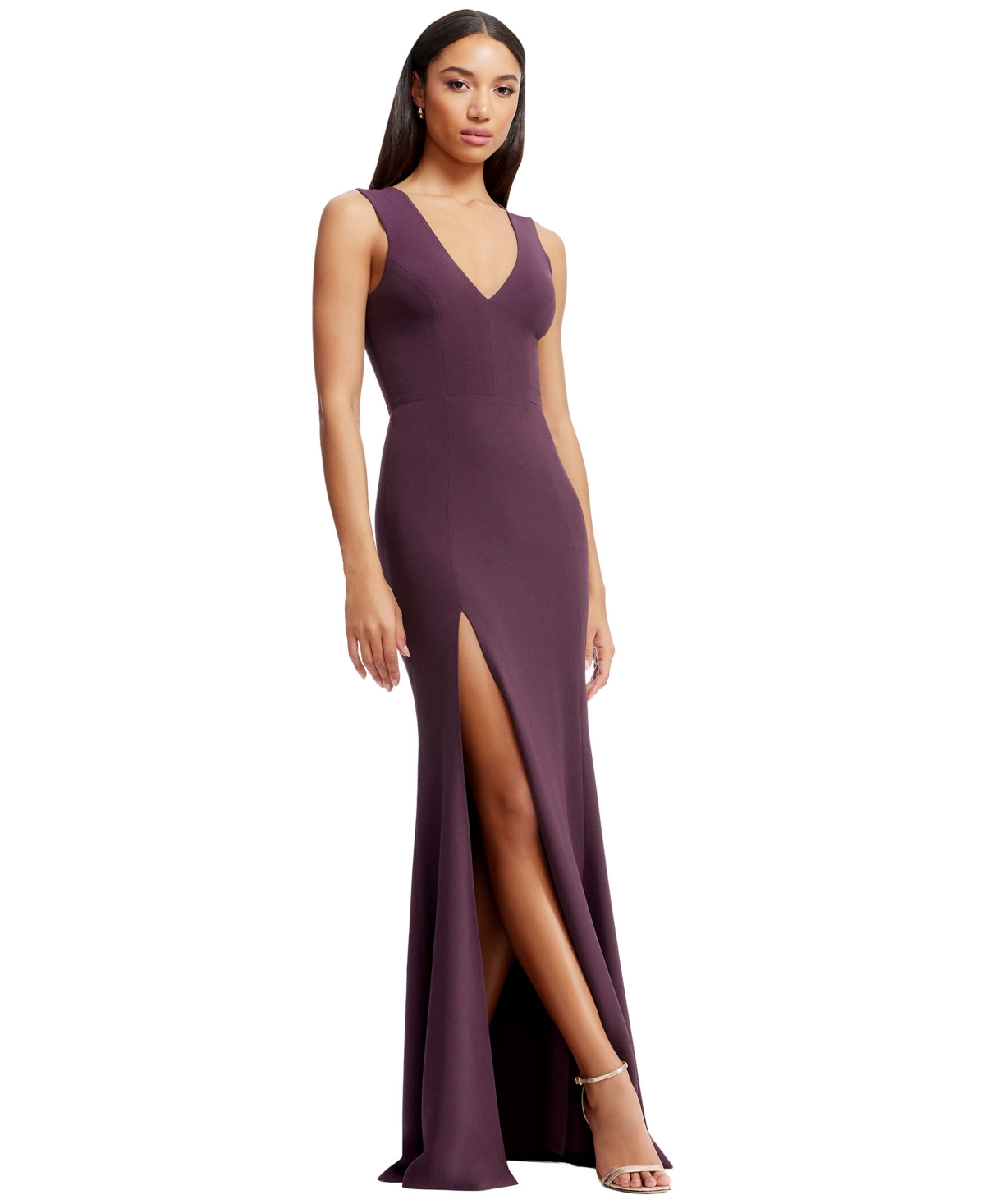 Dress The Population Women's Sandra V-neck Gown In Purple