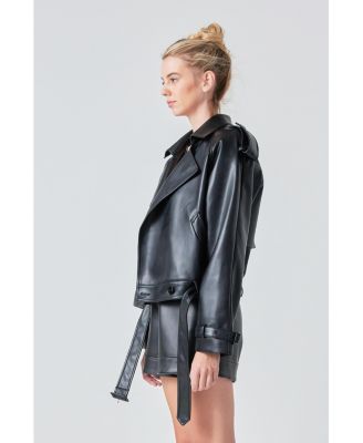 Women's Trench Short Pu Jacket