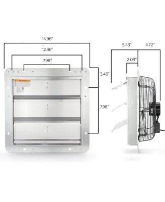 12 Inch Shutter Exhaust Fan