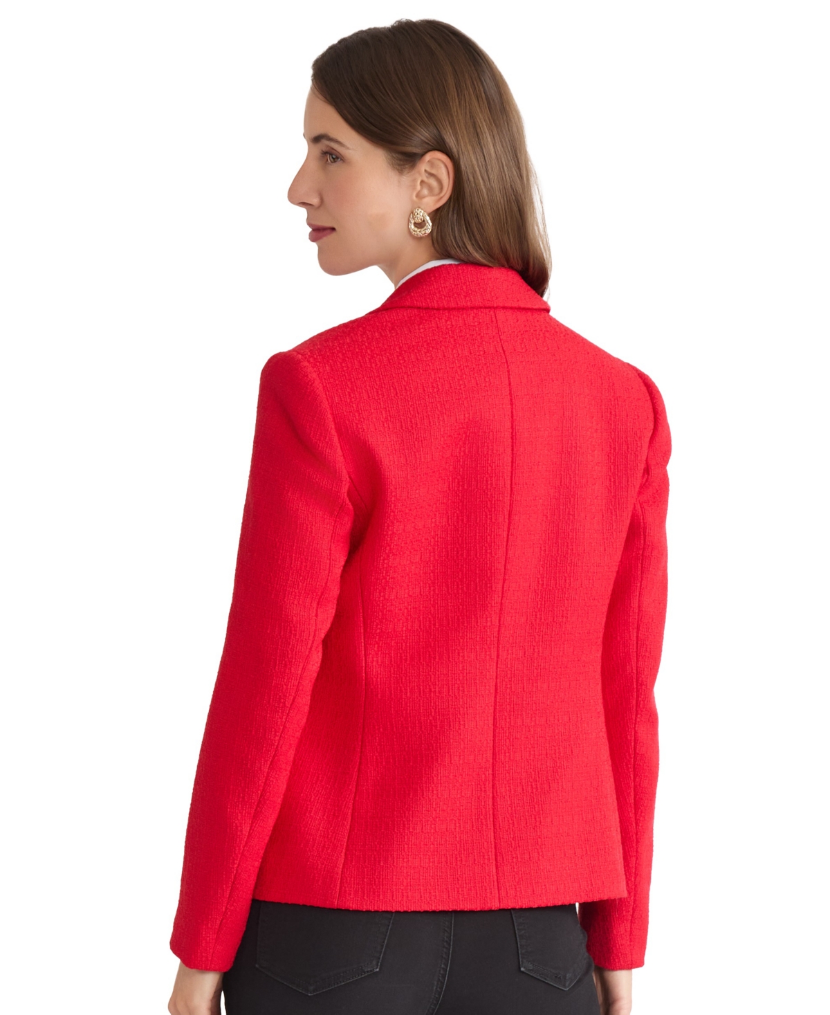 Jones New York Women's Button-Trim Open-Front Blazer