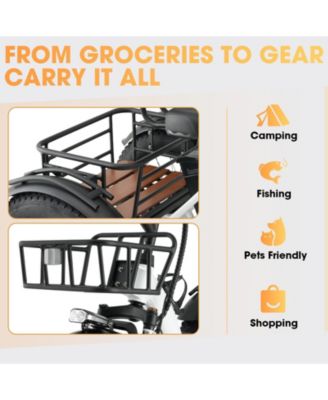 Electric Tricycle for Adults, 20"x4" Folding Fat Tire Electric Trike, 750W(Peak 1350W) Motor Etrike, 48V13Ah Battery, 3-Wheel Electric Bike