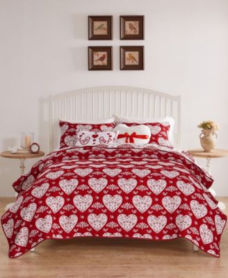 Lovebirds Woven Matelass&eacute; 2-Pc. Coverlet Set, Twin