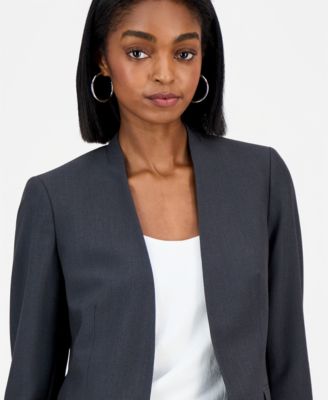 Women's Bi-Stretch Collarless Open-Front Blazer, Created for Macy's