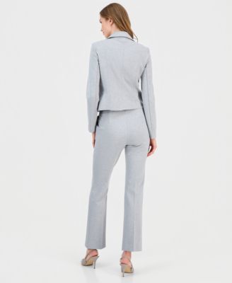 Women's Notched Collar Knit Moto Jacket & High Rise Pull-On Bootcut Pants