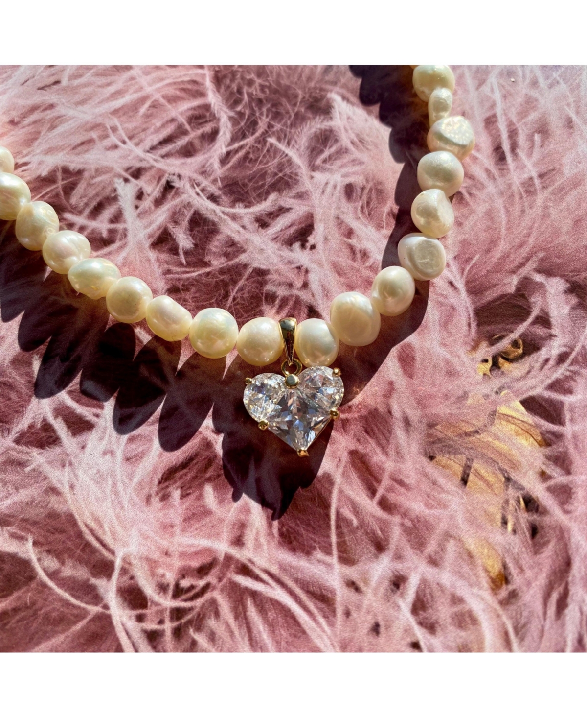 Lola Gold Heart Charm Necklace