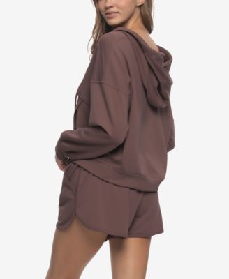 Women's Regular Kimora French Terry Hoodie Sweatshirt with Shorts
