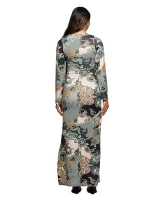 Women's Maternity Long Sleeve Maxi Dress
